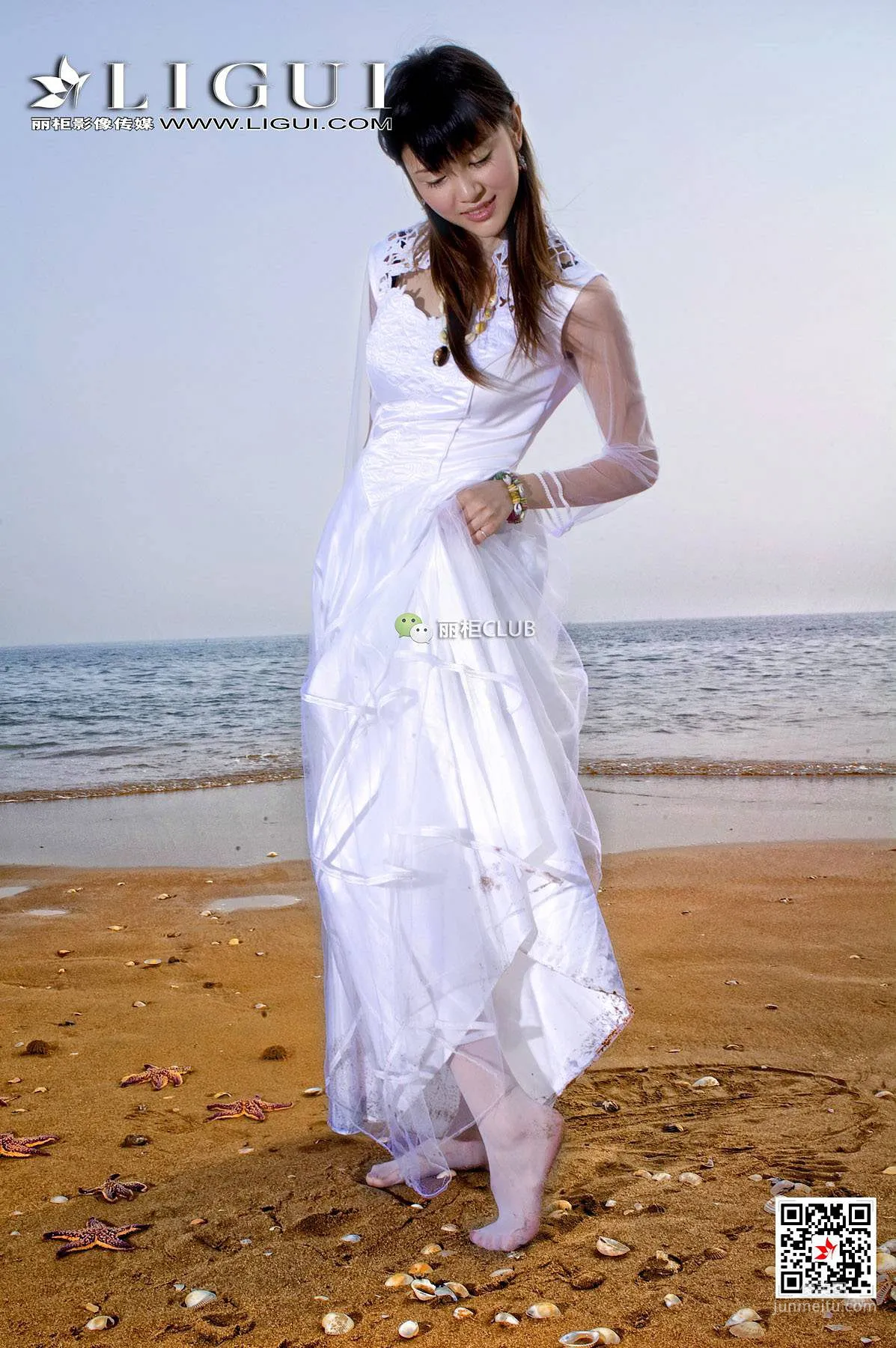 菲儿《沙滩婚纱》 [丽柜LIGUI] 网络丽人 写真集5
