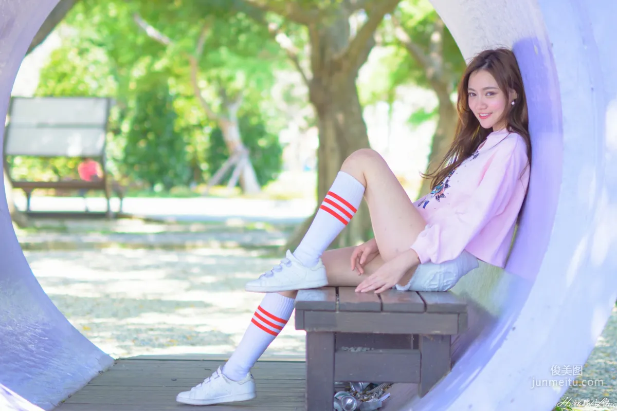 [Taiwan Goddess] Su Xiaoli "Flower Expo Xinsheng Park Hot Pants Sportswear" Photo Set photo 19