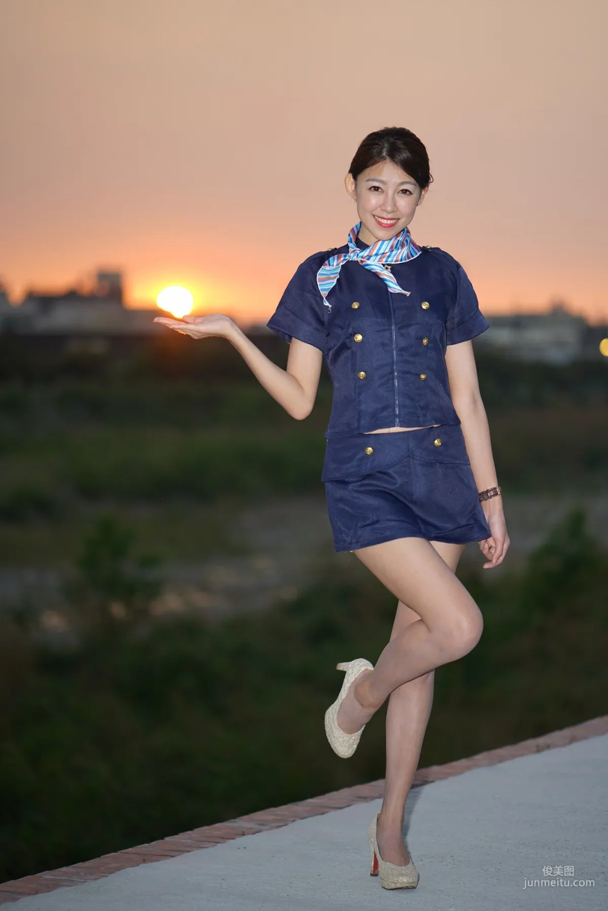 [Taiwan Beauties] Jian Jiaying (Xiao Zi), Guangfu New Village, Dress and Flight Attendant Outfit Photo Set photo 28