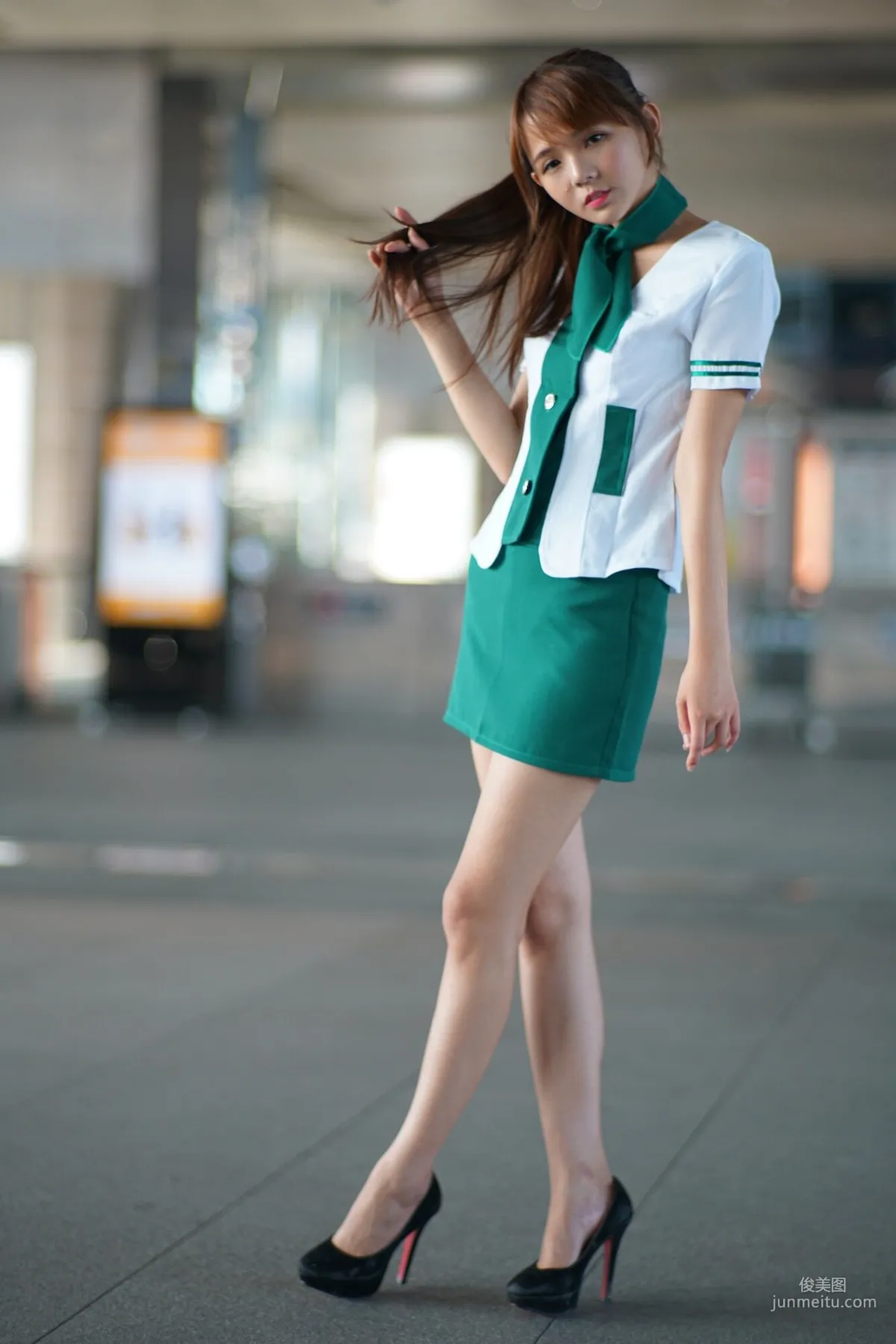 [Taiwan Beauties] Su Yuyuan Wuri High Speed Rail - Flight Attendant Uniform Photo Set photo 40