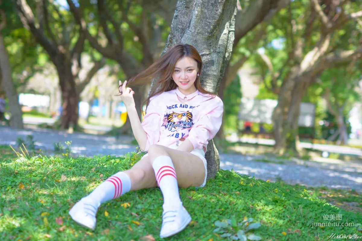 [Taiwan Goddess] Su Xiaoli "Flower Expo Xinsheng Park Hot Pants Sportswear" Photo Set photo 33
