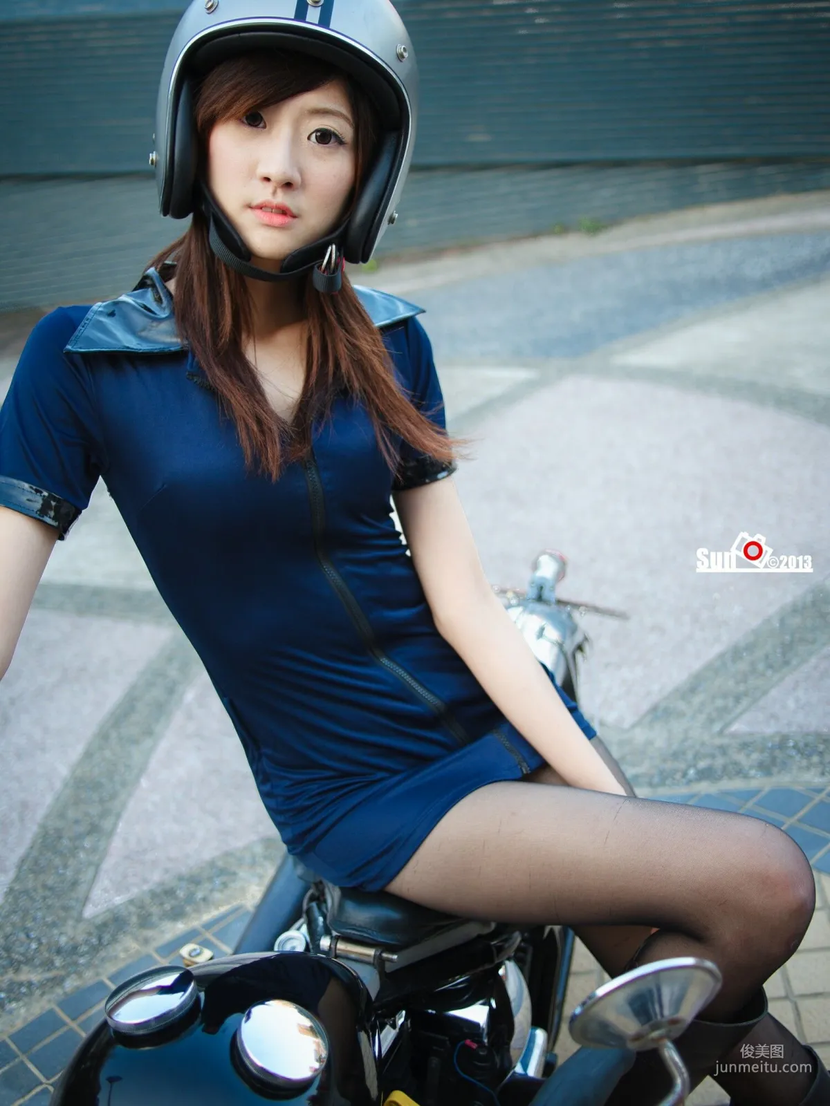 [Taiwan Beauties] Lin Mojing - Harley Policewoman and Flight Attendant Photo Set photo 16