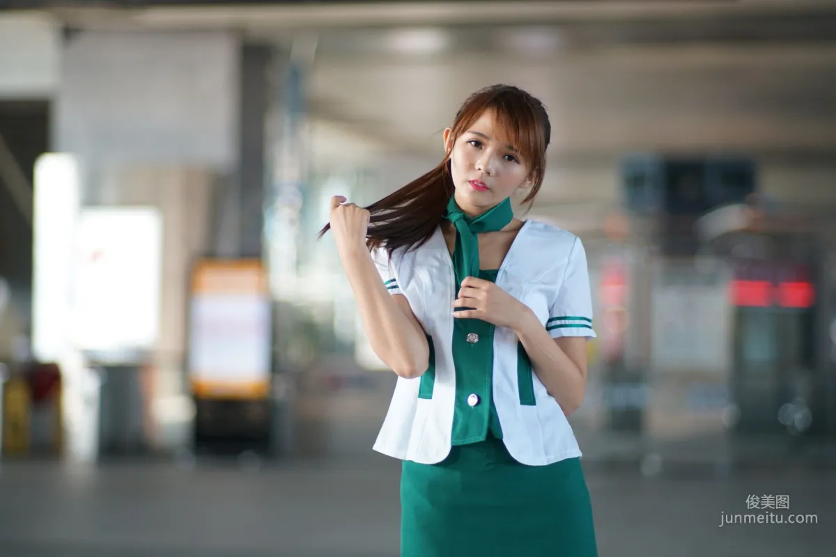 [Taiwan Beauties] Su Yuyuan Wuri High Speed Rail - Flight Attendant Uniform Photo Set photo 57