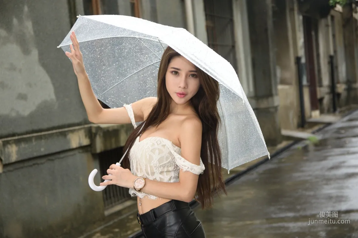 [Taiwan Beauties] Mibo Shen (Shen Qiqi/Shen Qiqi), Leather Pants Girl Photo Set photo 14