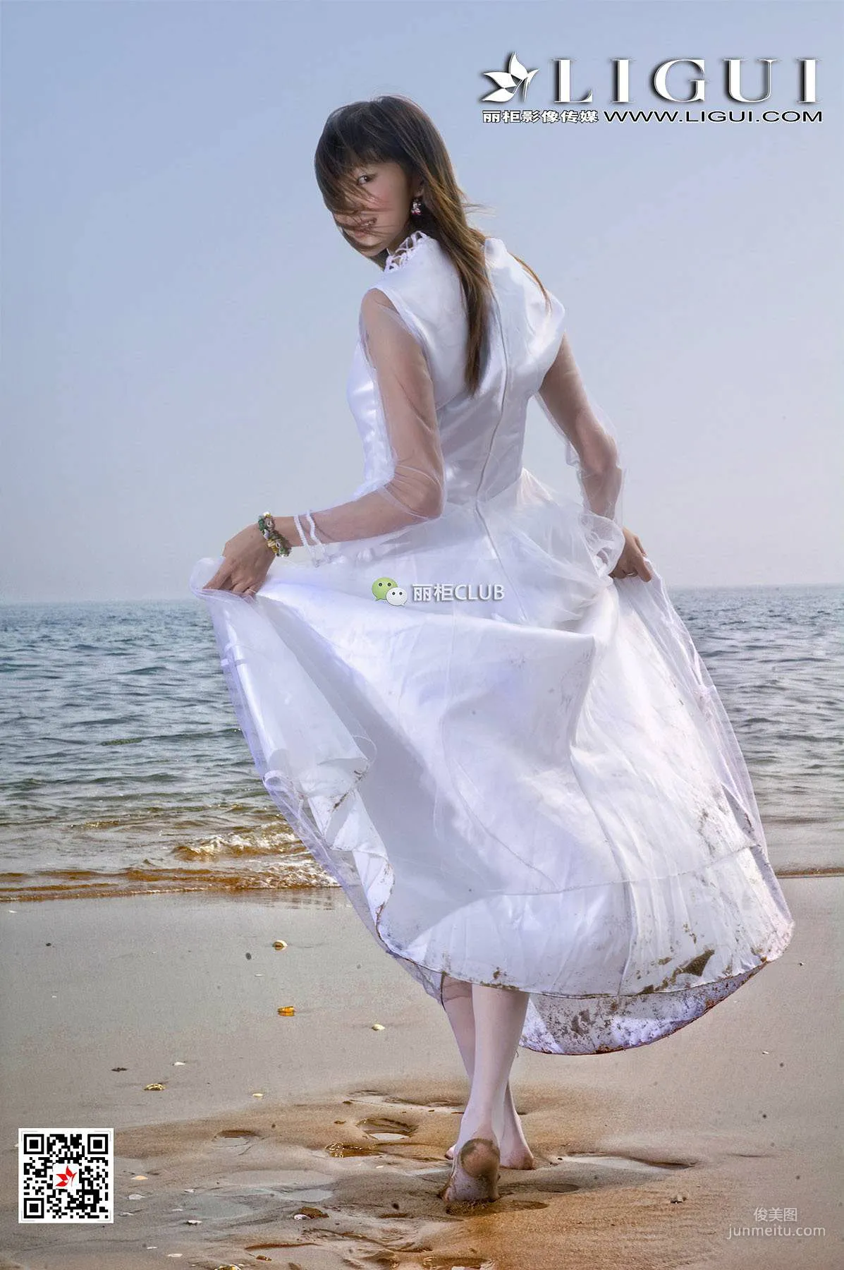 菲儿《沙滩婚纱》 [丽柜LIGUI] 网络丽人 写真集3