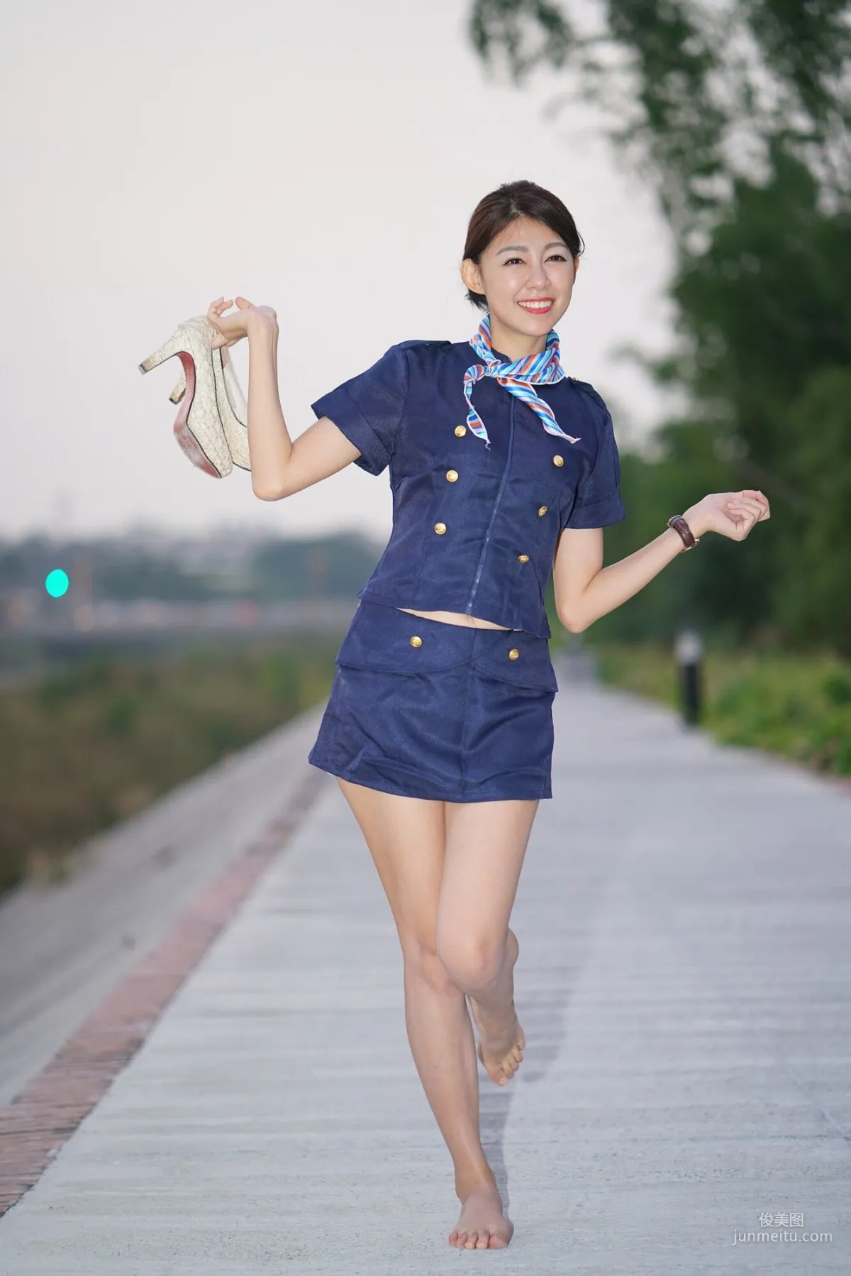 [Taiwan Beauties] Jian Jiaying (Xiao Zi), Guangfu New Village, Dress and Flight Attendant Outfit Photo Set photo 27