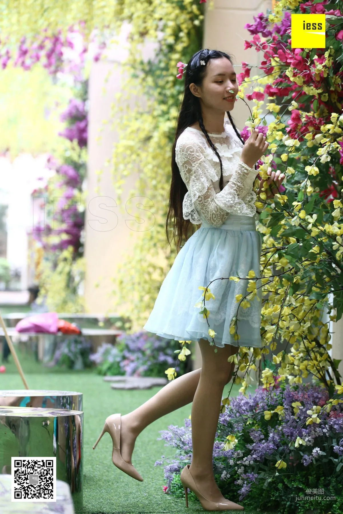 Mu Mu, Lace Flower Girl in Sheer Stockings [IESS] Silk Enjoyer 233 Photo Set photo 12