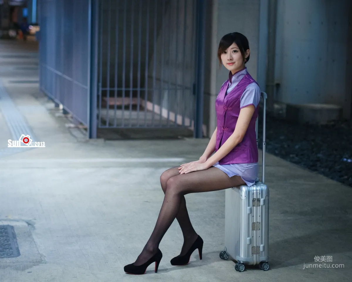 [Taiwan Beauties] Lin Mojing - Harley Policewoman and Flight Attendant Photo Set photo 23