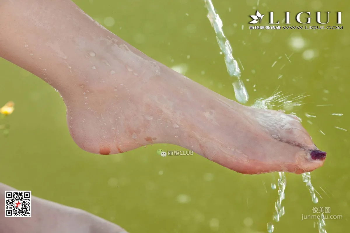 Leg Models Xiao Xiao and Ran Ran, Fishing Line Silk Feet [Ligui] Beautiful Legs and Jade Feet Photo Set photo 40