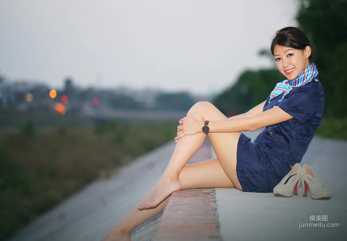 [Taiwan Beauties] Jian Jiaying (Xiao Zi), Guangfu New Village, Dress and Flight Attendant Outfit Photo Set photo 40