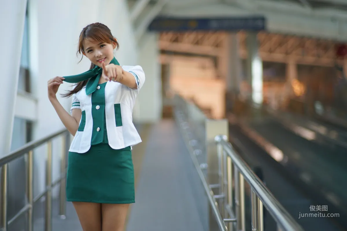 [Taiwan Beauties] Su Yuyuan Wuri High Speed Rail - Flight Attendant Uniform Photo Set photo 43