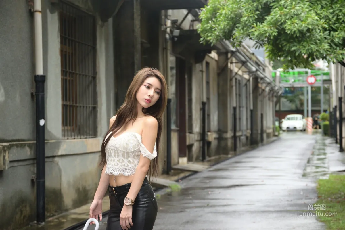 [Taiwan Beauties] Mibo Shen (Shen Qiqi/Shen Qiqi), Leather Pants Girl Photo Set photo 23