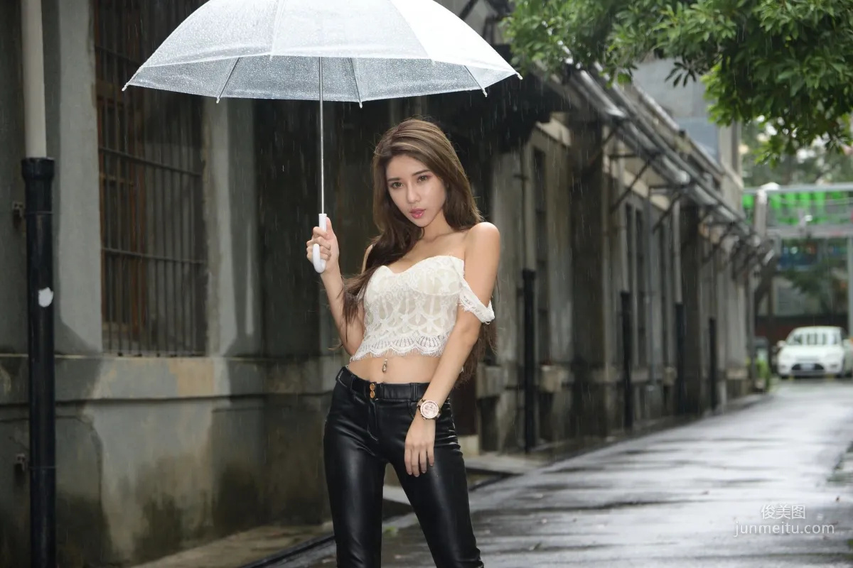 [Taiwan Beauties] Mibo Shen (Shen Qiqi/Shen Qiqi), Leather Pants Girl Photo Set photo 12