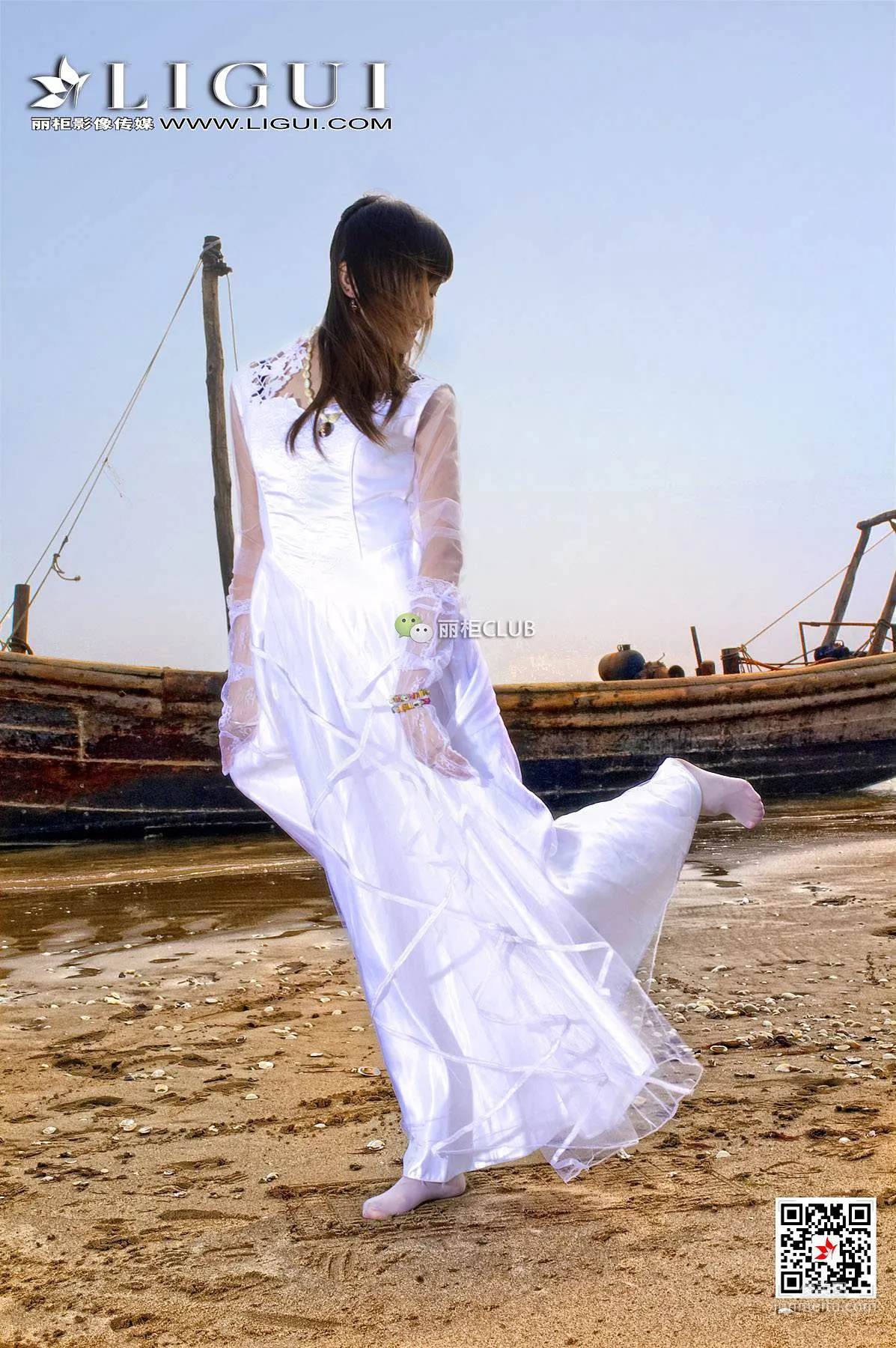 菲儿《沙滩婚纱》 [丽柜LIGUI] 网络丽人 写真集25