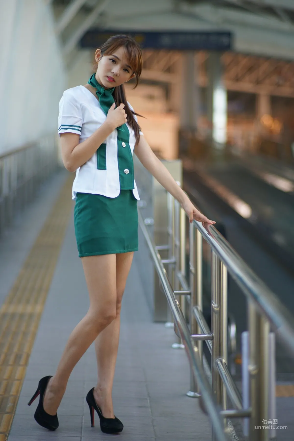 [Taiwan Beauties] Su Yuyuan Wuri High Speed Rail - Flight Attendant Uniform Photo Set photo 20