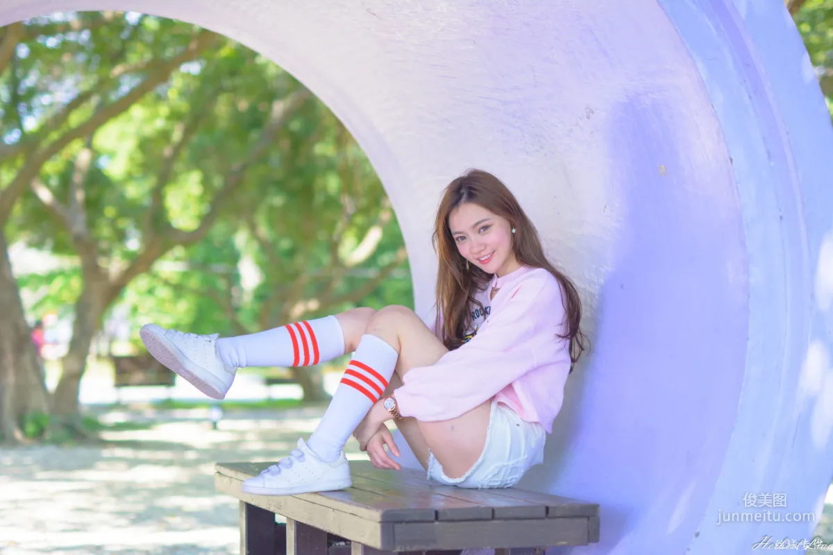 [Taiwan Goddess] Su Xiaoli "Flower Expo Xinsheng Park Hot Pants Sportswear" Photo Set photo 23
