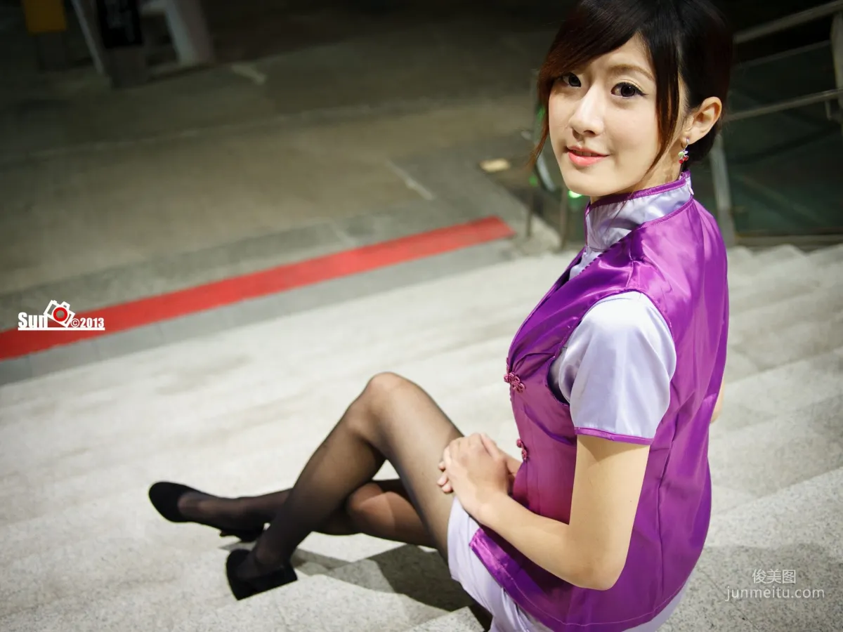 [Taiwan Beauties] Lin Mojing - Harley Policewoman and Flight Attendant Photo Set photo 37