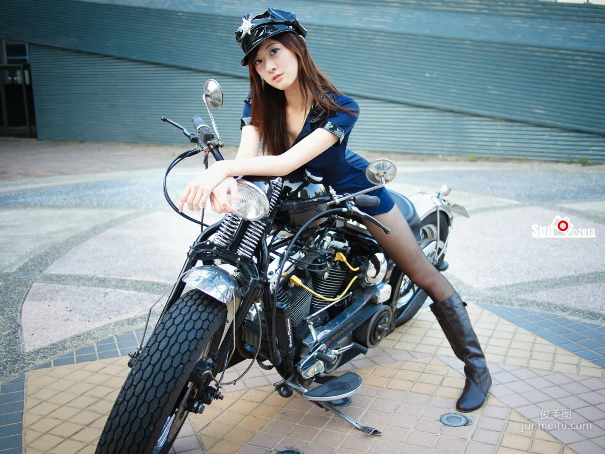 [Taiwan Beauties] Lin Mojing - Harley Policewoman and Flight Attendant Photo Set photo 5