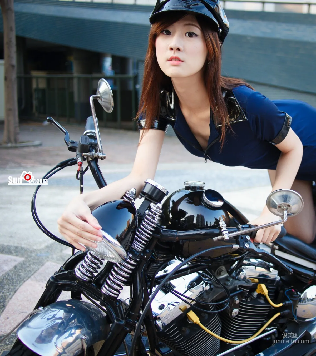 [Taiwan Beauties] Lin Mojing - Harley Policewoman and Flight Attendant Photo Set photo 6