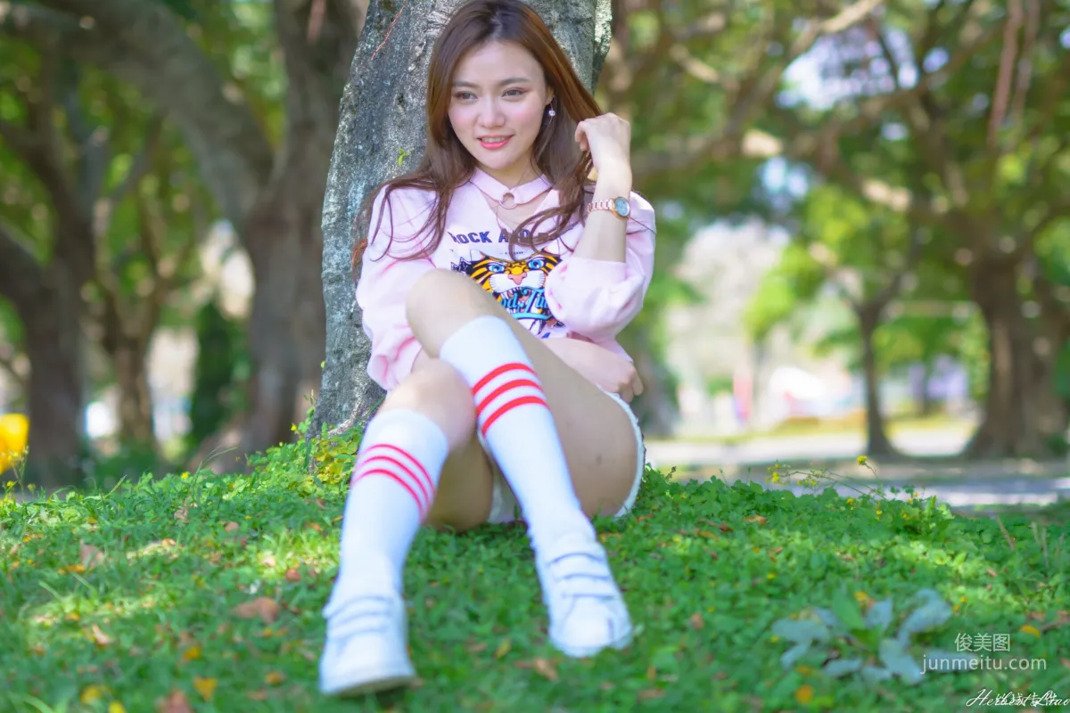 [Taiwan Goddess] Su Xiaoli "Flower Expo Xinsheng Park Hot Pants Sportswear" Photo Set photo 38