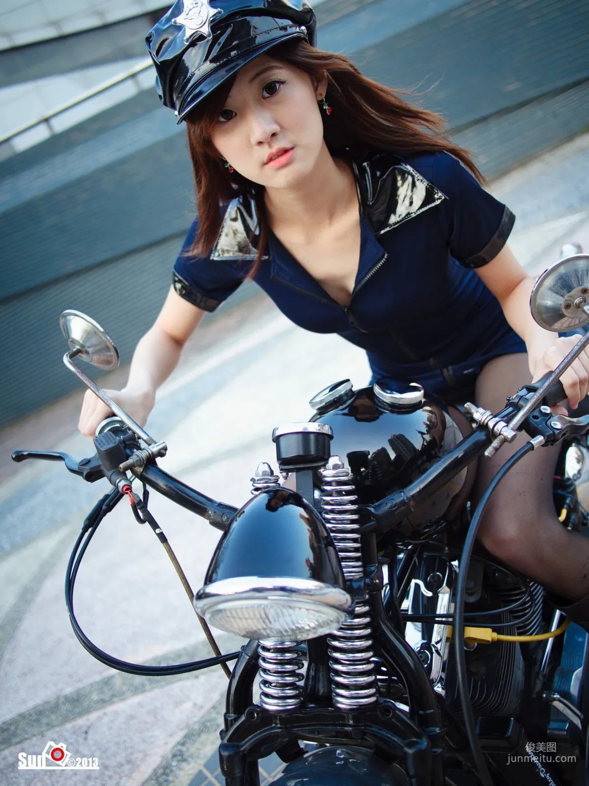 [Taiwan Beauties] Lin Mojing - Harley Policewoman and Flight Attendant Photo Set photo 15