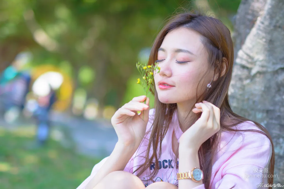 [Taiwan Goddess] Su Xiaoli "Flower Expo Xinsheng Park Hot Pants Sportswear" Photo Set photo 47
