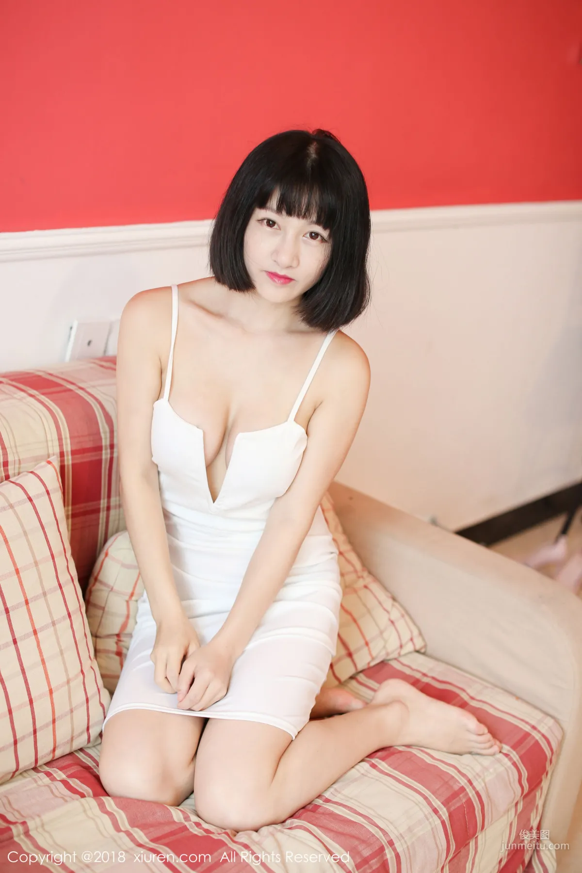 Model Xiao Tange Beautiful Bust Lingerie + Sexy Slip Dress [XiuRen] No.1012 Photo Set photo 16