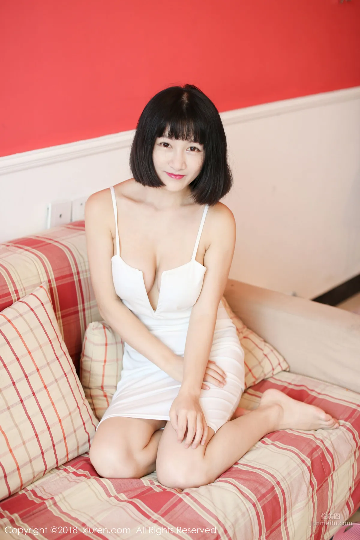 Model Xiao Tange Beautiful Bust Lingerie + Sexy Slip Dress [XiuRen] No.1012 Photo Set photo 17