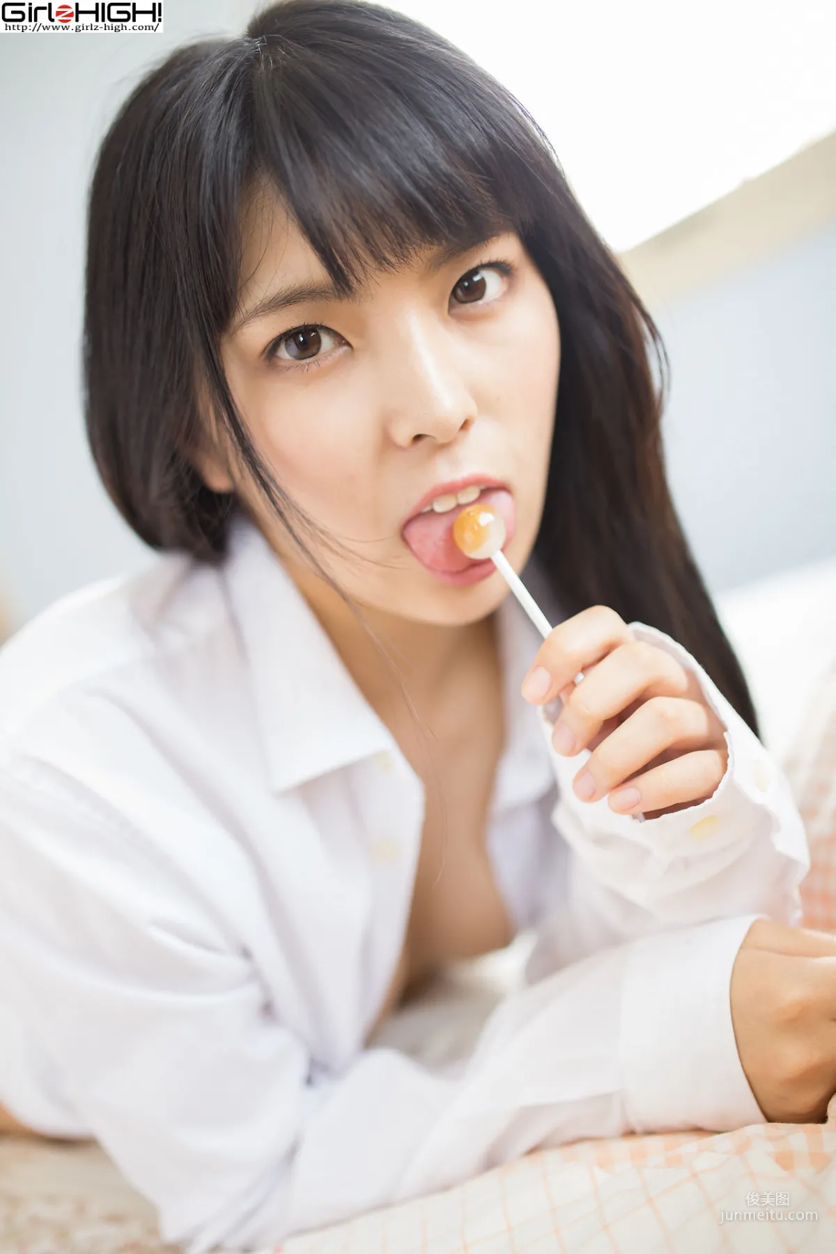 望月みはる《はじめまして》Ｙシャツ [Girlz-High] 写真集46