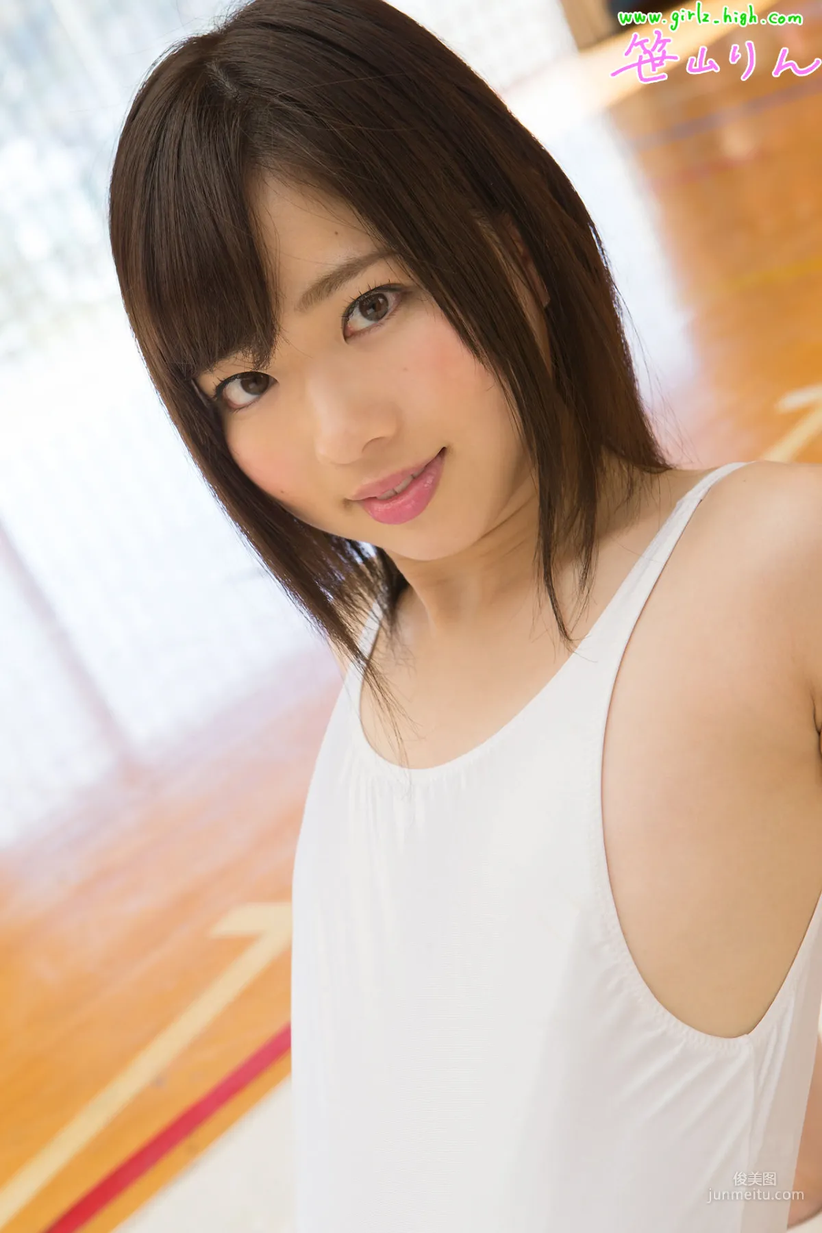 Rin Sasayama "Mou Giri Girin!" White Leotard [Girlz-High] Photo Set photo 24