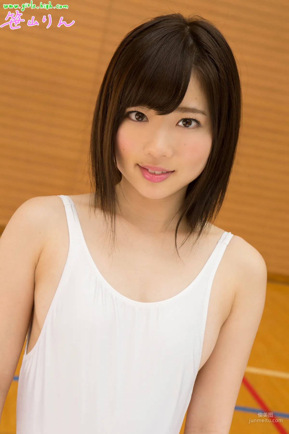 Rin Sasayama, Mou Giri Girin! White Leotard Part 2 [Girlz-High] Photo Set photo 9