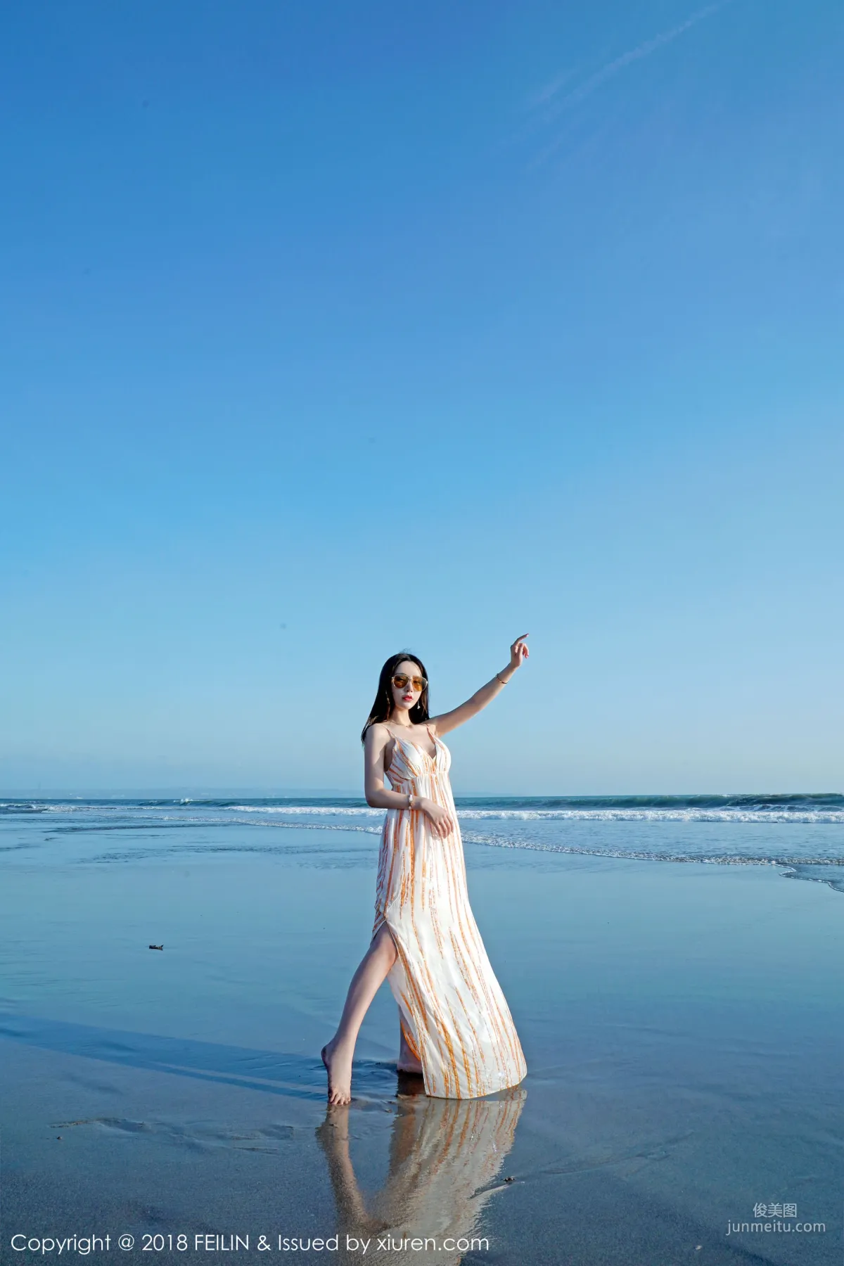 Beauty Host @Zhou Yuxi, Seaside Fresh Series [FeiLin] VOL.144 Photo Set photo 43