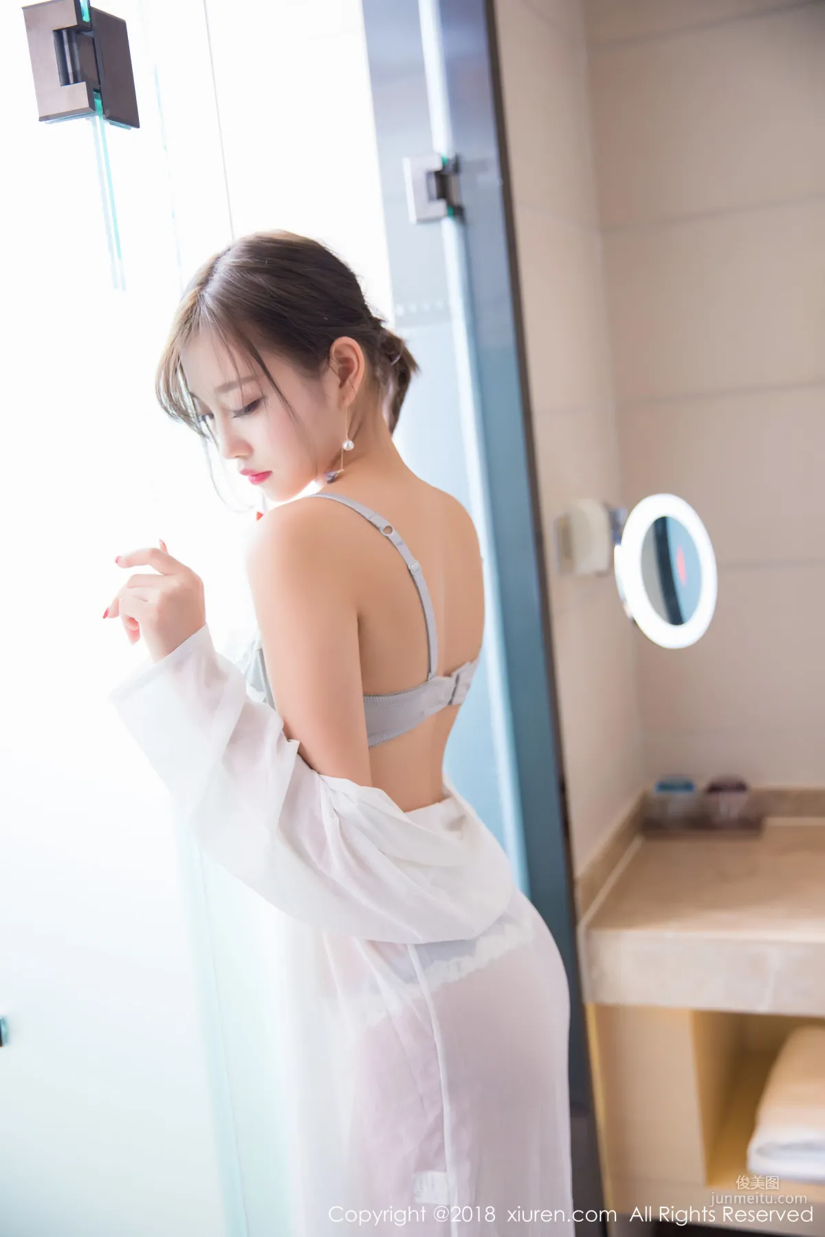 Yang Chenchen Sugar "Black Stockings Bunny Girl + Bathroom Wet Body Series" [XiuRen] No.1033 Photo Set photo 36