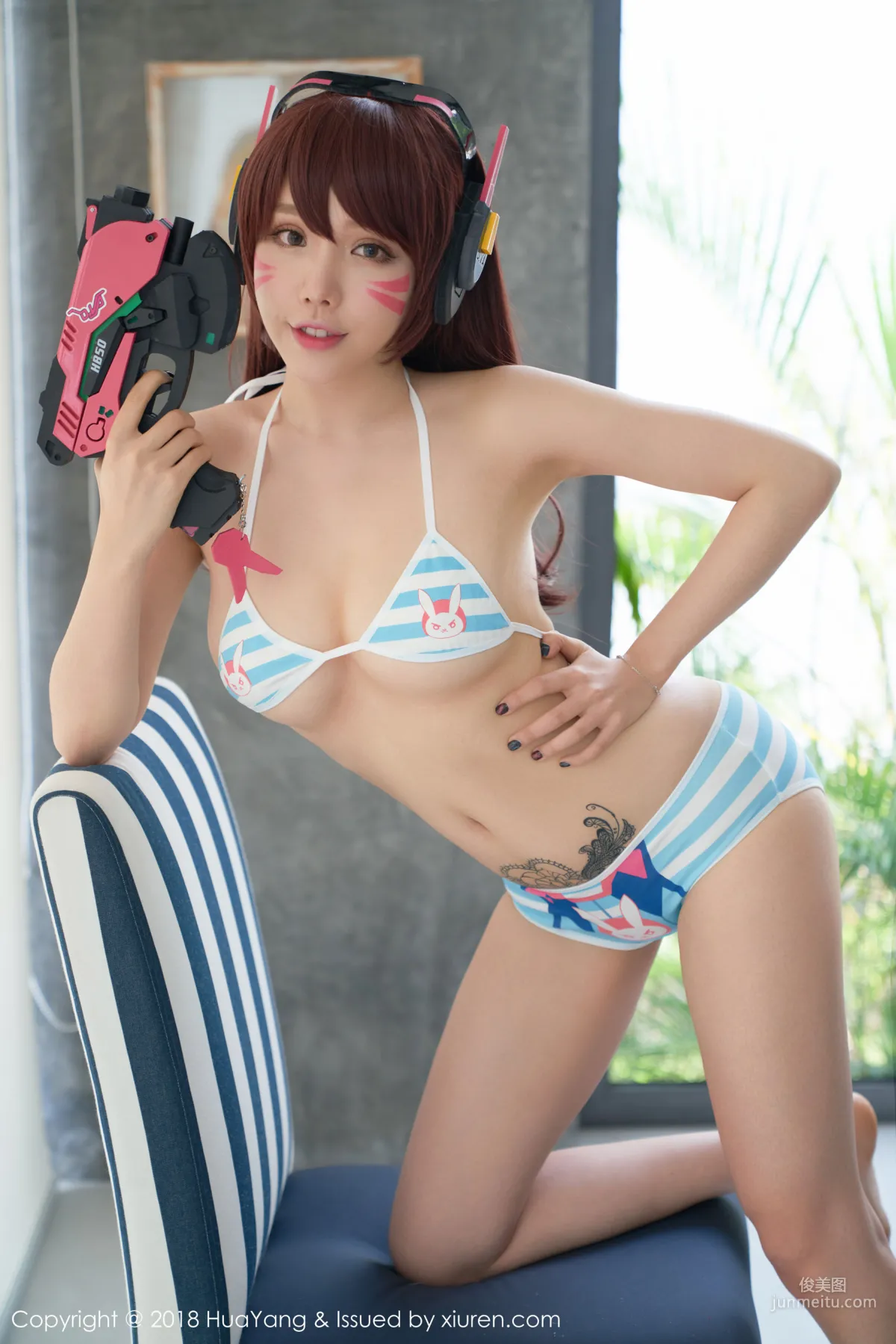 黃楽然《絲襪美腿的無聲妖娆》 [花漾HuaYang] Vol.050 寫真集 32