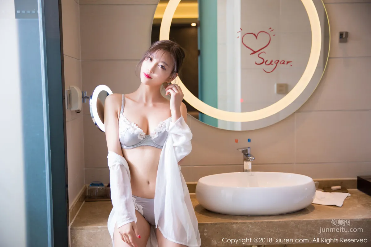 Yang Chenchen Sugar "Black Stockings Bunny Girl + Bathroom Wet Body Series" [XiuRen] No.1033 Photo Set photo 32