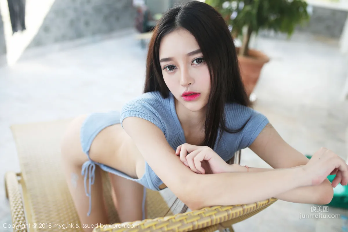Tang Qier il《Open-Back Sweater + Beach Wet Look》 [MyGirl] Vol.287 Photo Set photo 6