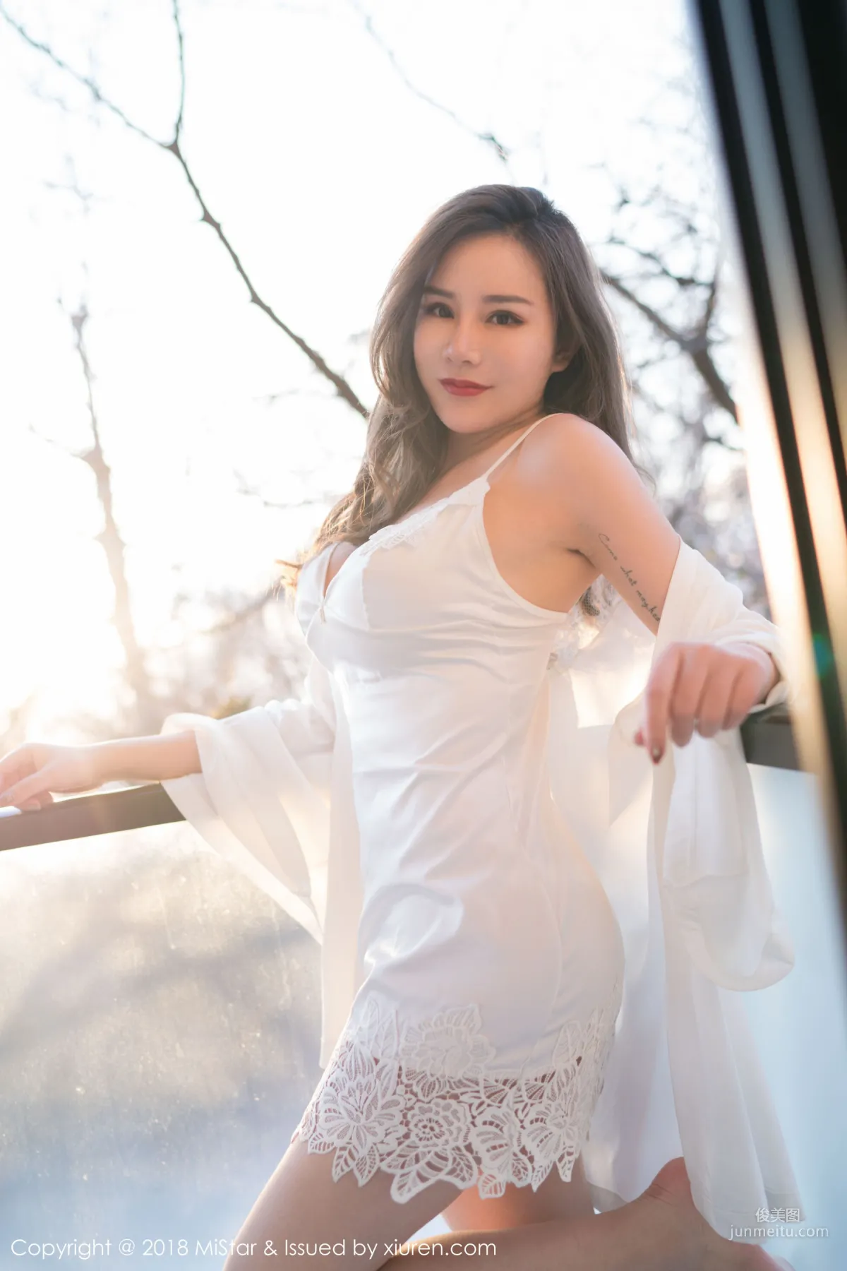 Danaixi Kyra 'White Shirt, Black Stockings and Garter' [MiStar] VOL.228 Photo Set photo 20