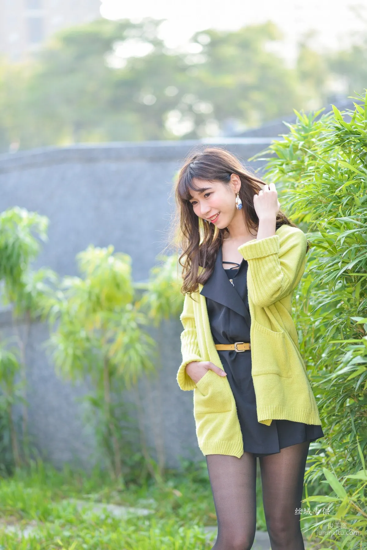 [Taiwan Beauties] Ti Ti National Taiwan Museum of Fine Arts. Fashion Black Stockings Street Snap Photo Set photo 126