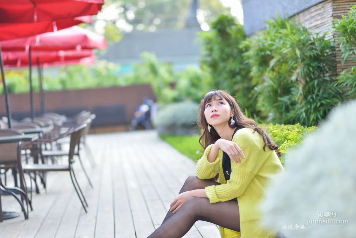 [Taiwan Beauties] Ti Ti National Taiwan Museum of Fine Arts. Fashion Black Stockings Street Snap Photo Set photo 107