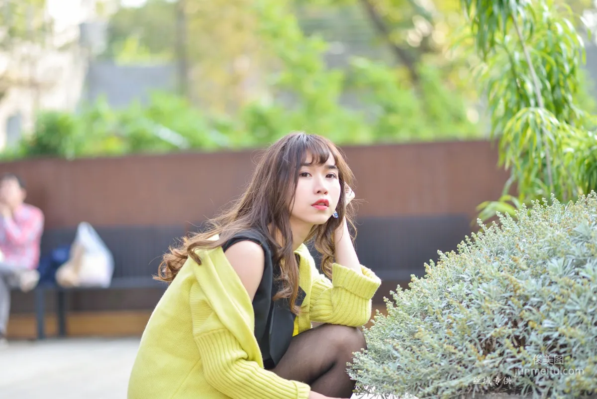 [Taiwan Beauties] Ti Ti National Taiwan Museum of Fine Arts. Fashion Black Stockings Street Snap Photo Set photo 133