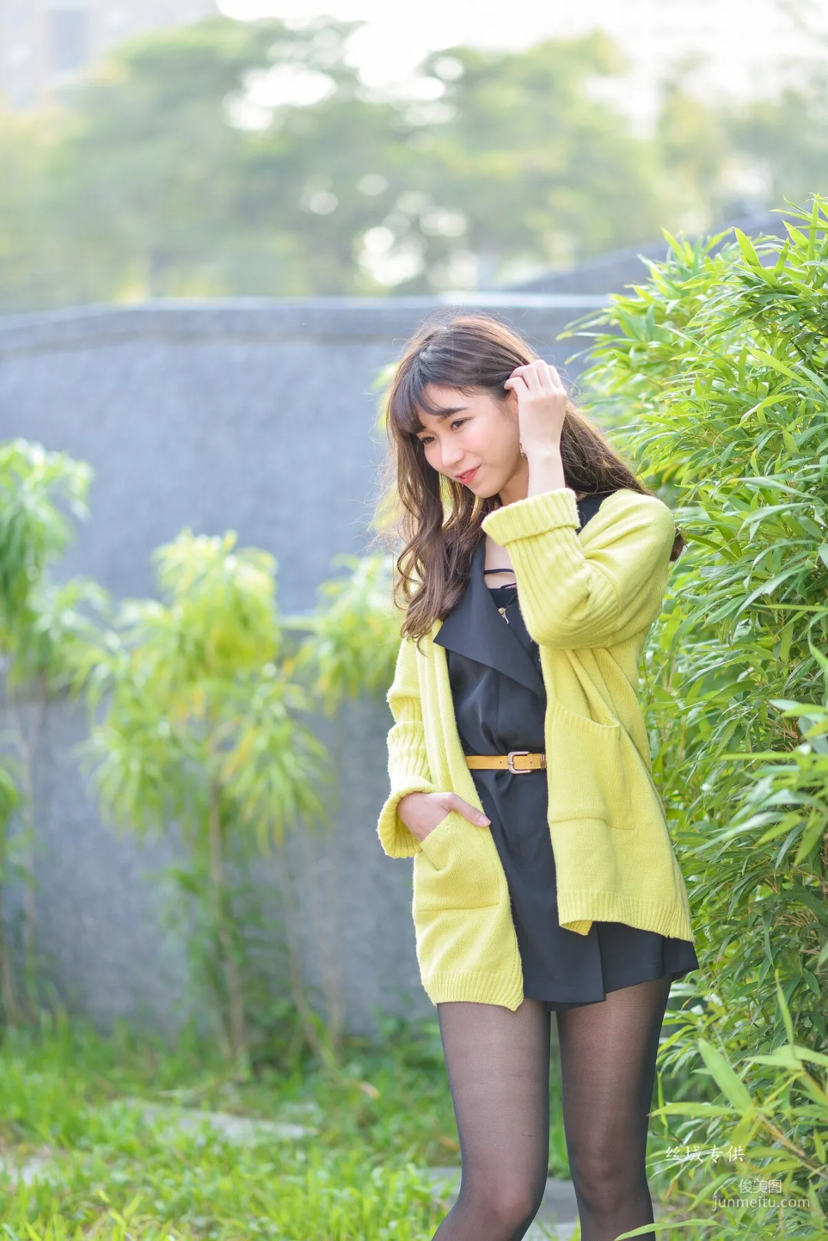 [Taiwan Beauties] Ti Ti National Taiwan Museum of Fine Arts. Fashion Black Stockings Street Snap Photo Set photo 125