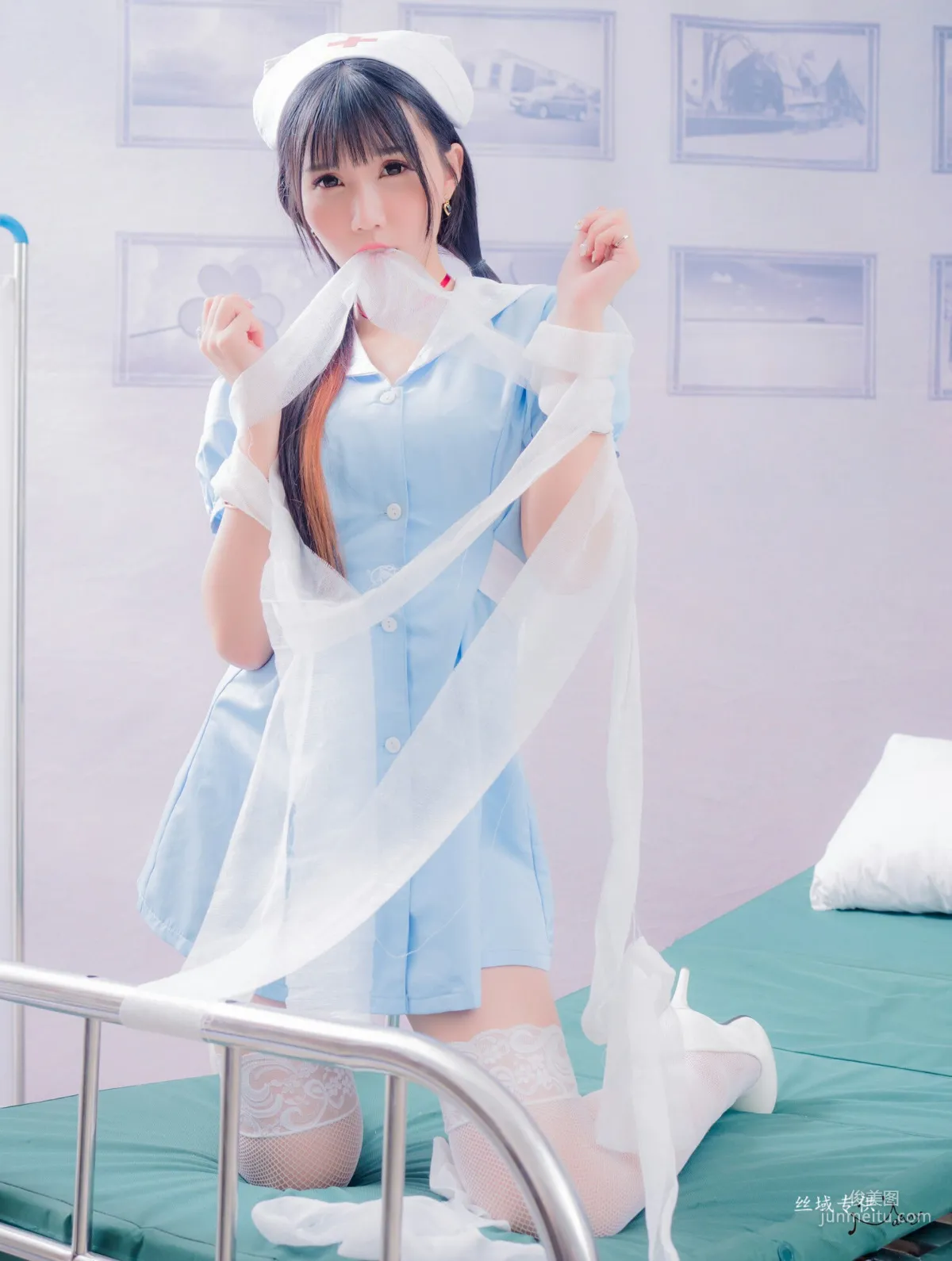 [台湾正妹] 喬喬兒《粉蓝護士風》 写真集6