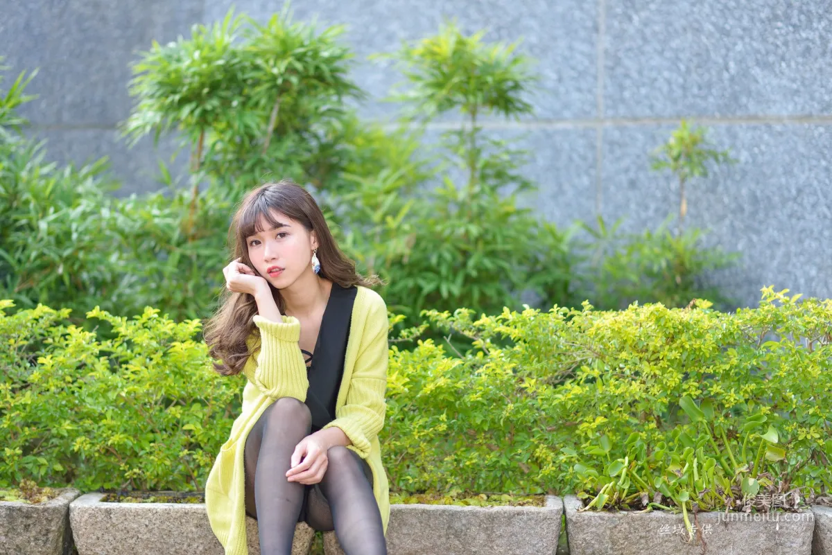 [Taiwan Beauties] Ti Ti National Taiwan Museum of Fine Arts. Fashion Black Stockings Street Snap Photo Set photo 109