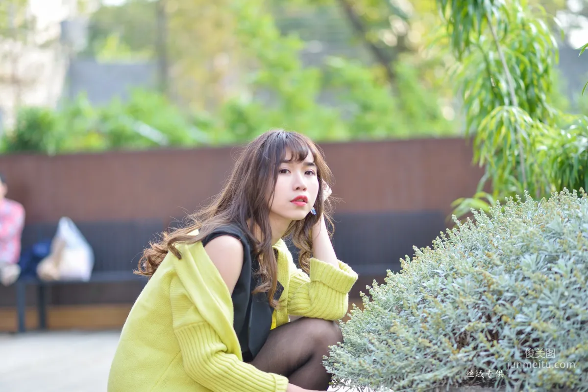[Taiwan Beauties] Ti Ti National Taiwan Museum of Fine Arts. Fashion Black Stockings Street Snap Photo Set photo 134