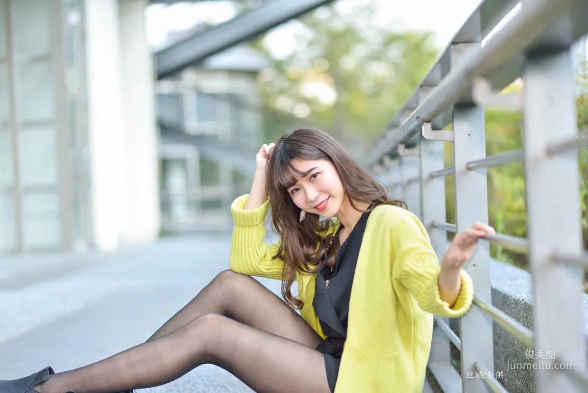[Taiwan Beauties] Ti Ti National Taiwan Museum of Fine Arts. Fashion Black Stockings Street Snap Photo Set photo 45