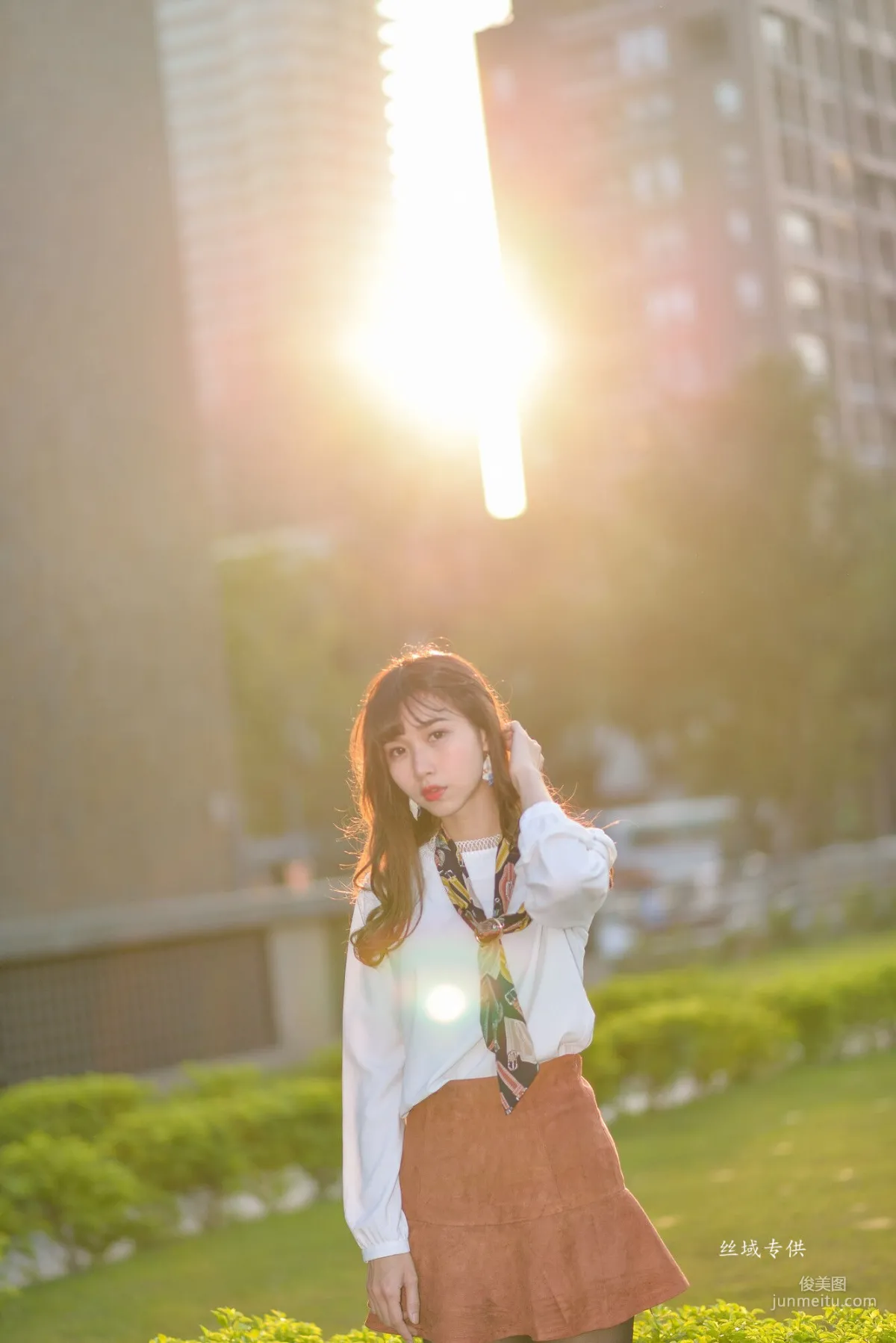 [Taiwan Beauties] Ti Ti, National Taiwan Museum of Fine Arts. Fashion, Black Stockings Girl Short Skirt Street Snap Photo Set photo 119