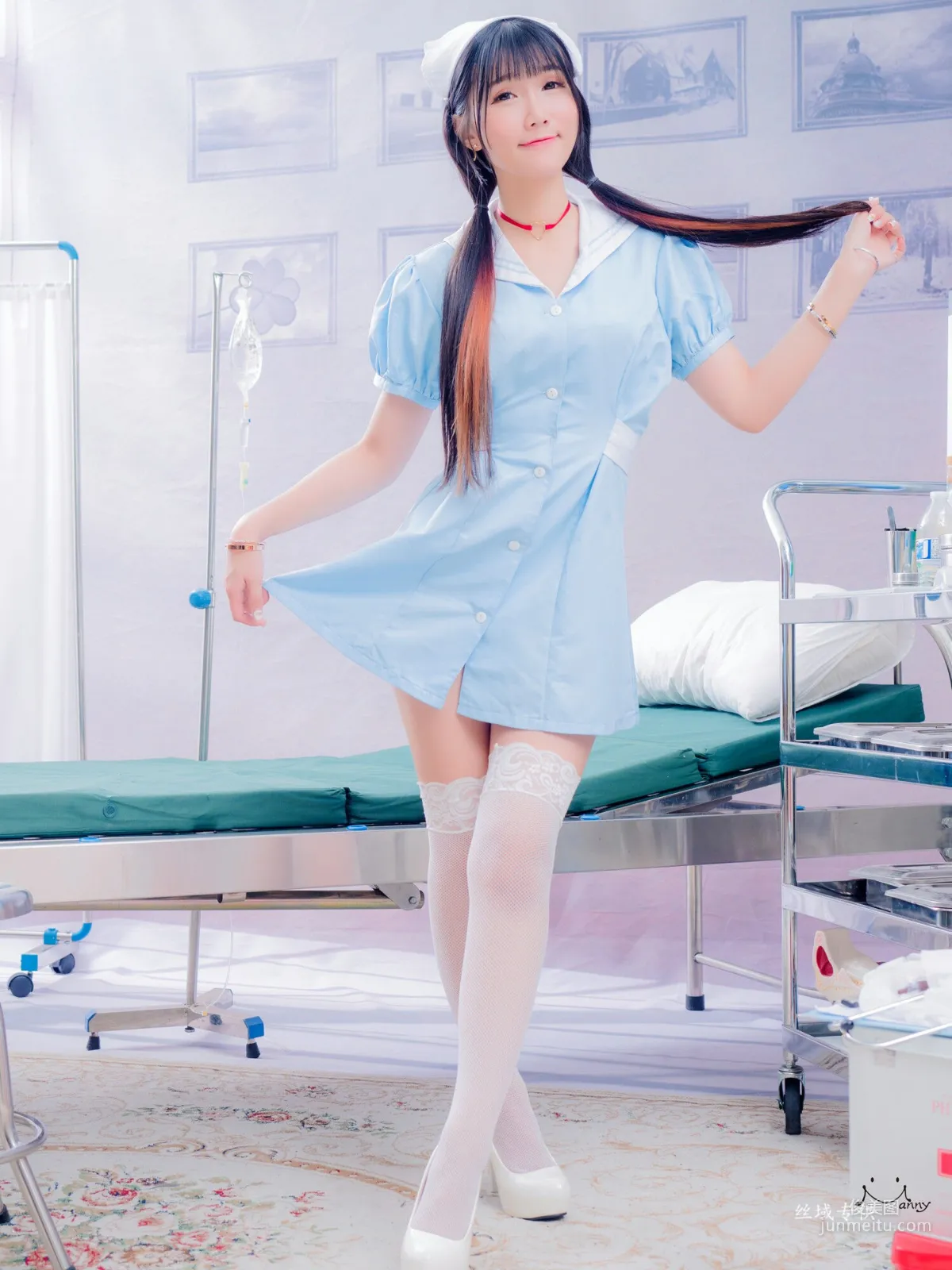 [台湾正妹] 喬喬兒《粉蓝護士風》 写真集10