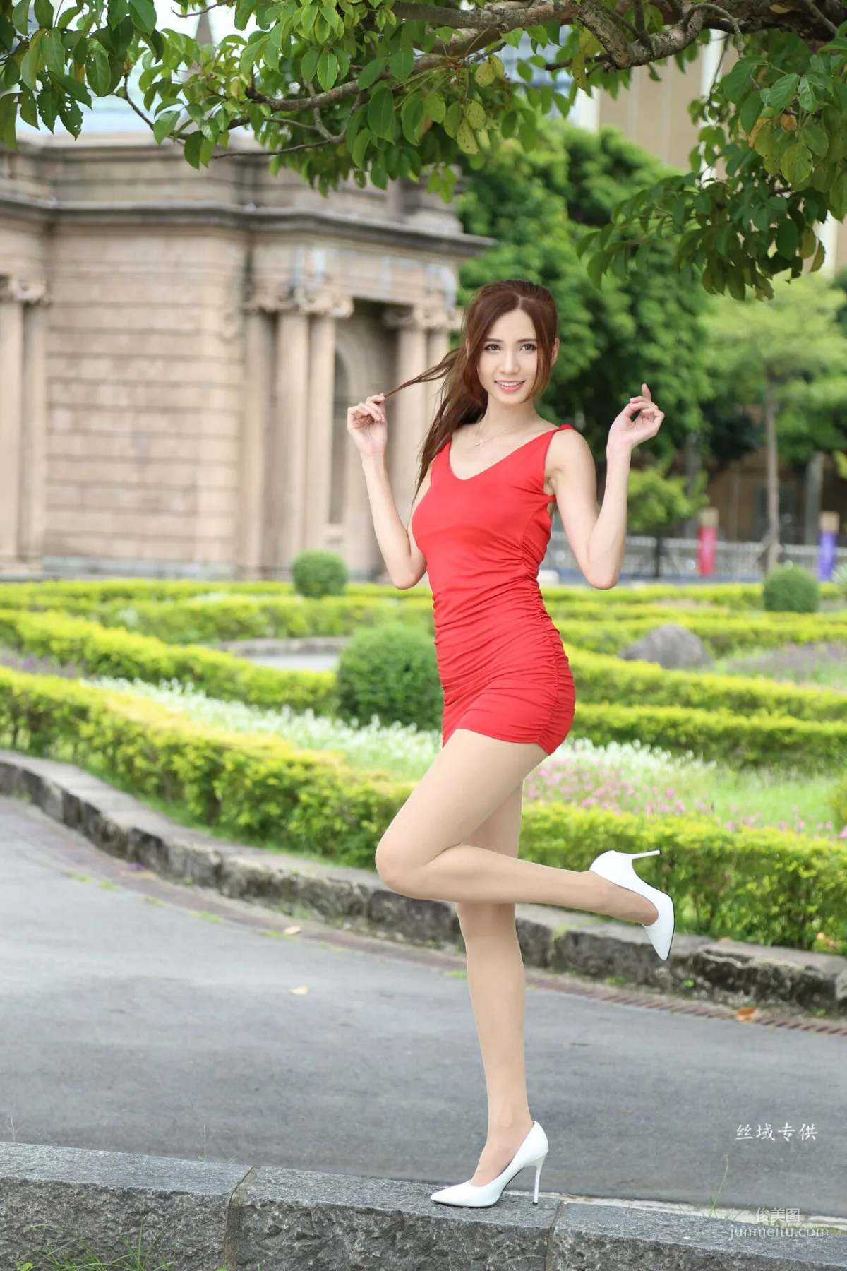 [Taiwan Beauties] Candice Cai Yixin - Red Dress Street Snap Photo Set photo 68