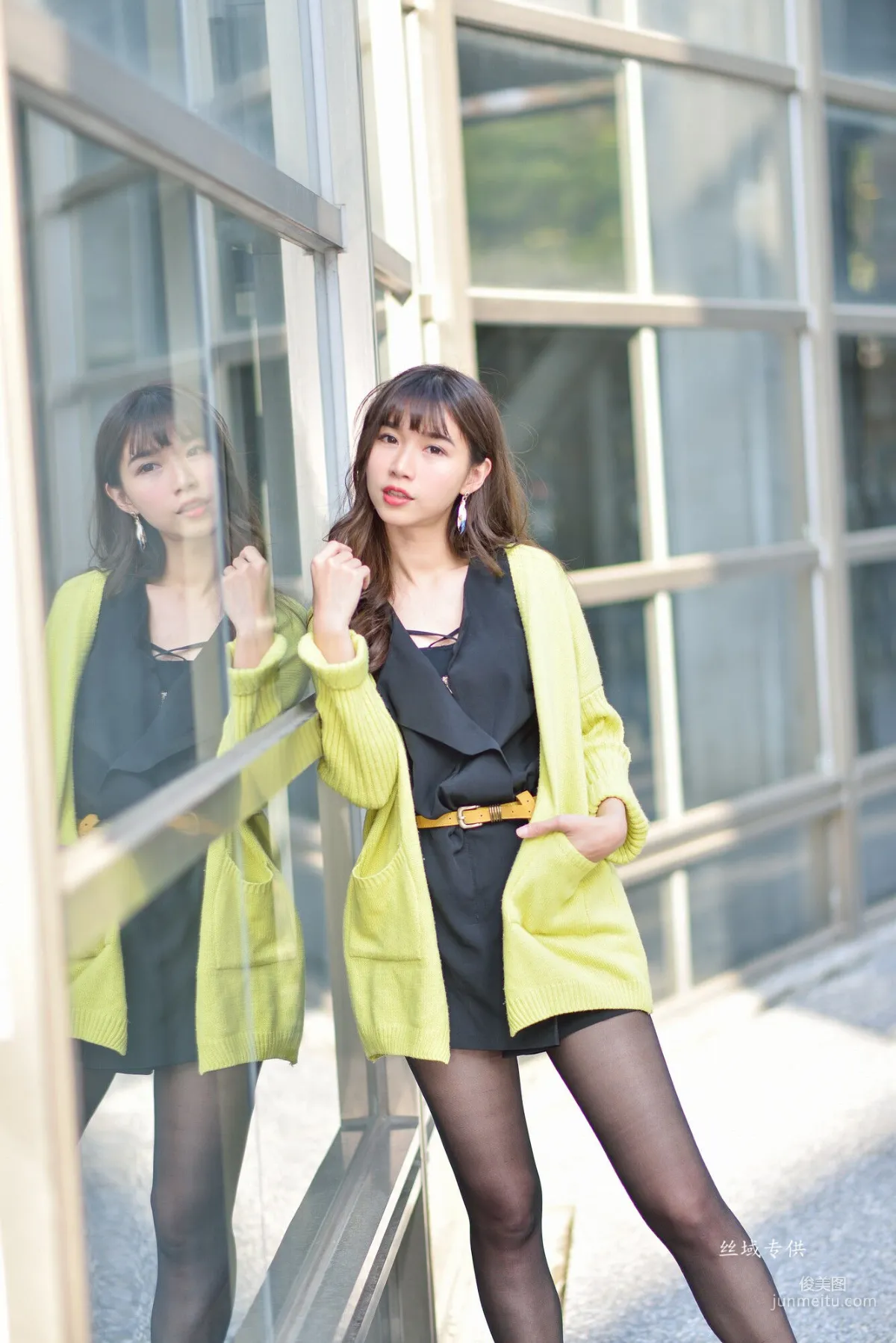 [Taiwan Beauties] Ti Ti National Taiwan Museum of Fine Arts. Fashion Black Stockings Street Snap Photo Set photo 76