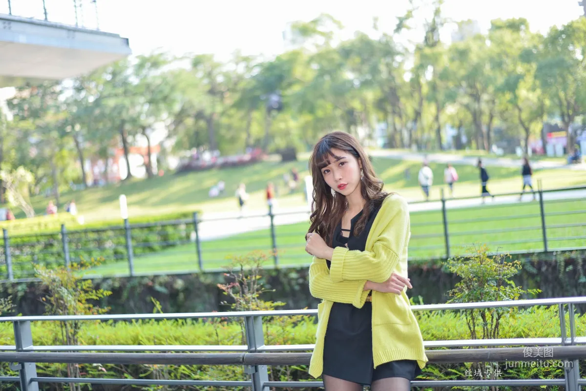 [Taiwan Beauties] Ti Ti National Taiwan Museum of Fine Arts. Fashion Black Stockings Street Snap Photo Set photo 10